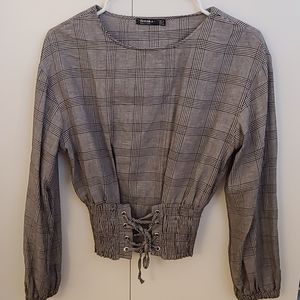 Waist tie top